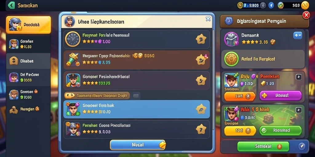 Fitur live chat yang memungkinkan interaksi antar pemain.