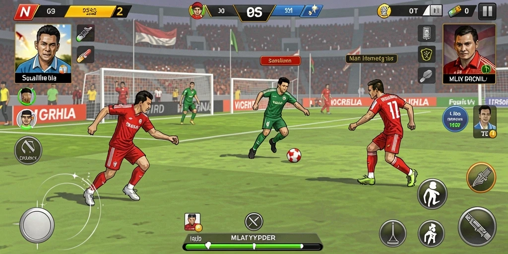 Gambaran lingkungan permainan yang menakjubkan dan detail.
