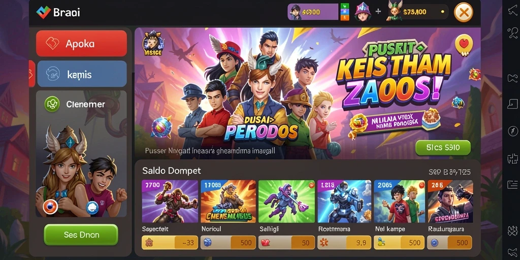 Karakter unik yang dapat Anda pilih dan tingkatkan.